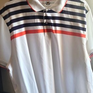 Club Room XL white blue & orange golf shirt